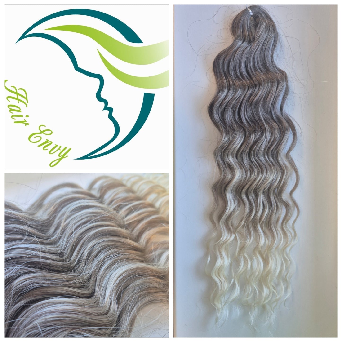 Triple blonde ombré, brushable wavy