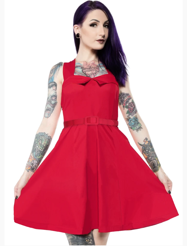 Veronica Swing Dress Red