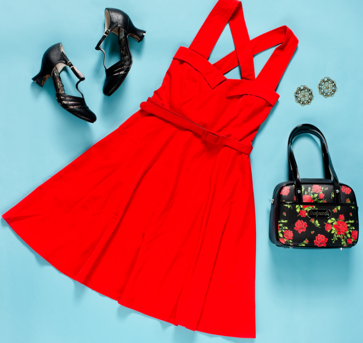Veronica Swing Dress Red