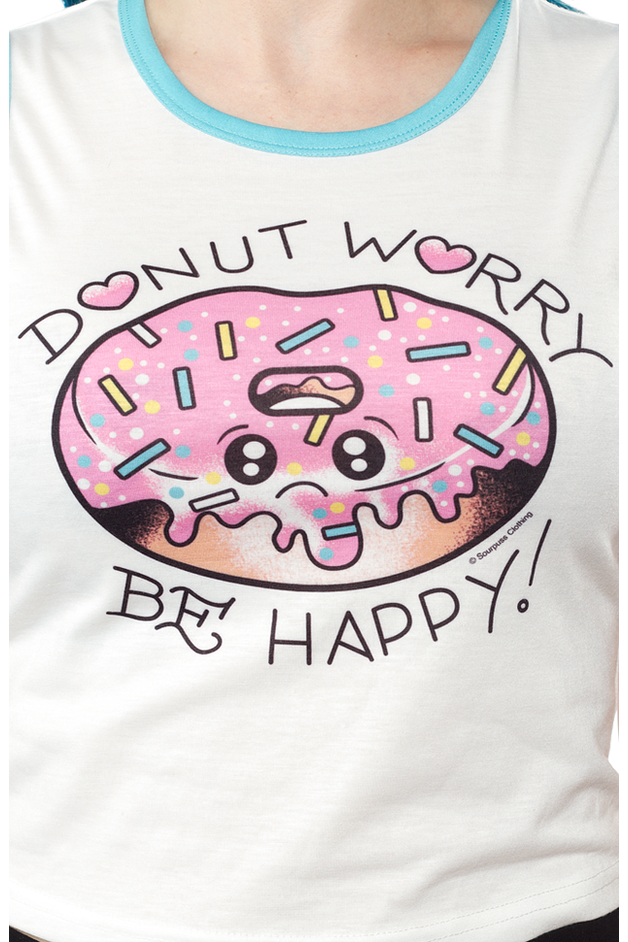 Donut worry, be happy : Crop top Tank