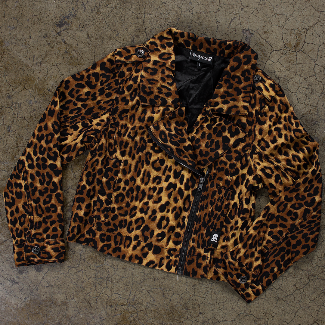 Leopard jakke, Moto jacket fra Sourpuss