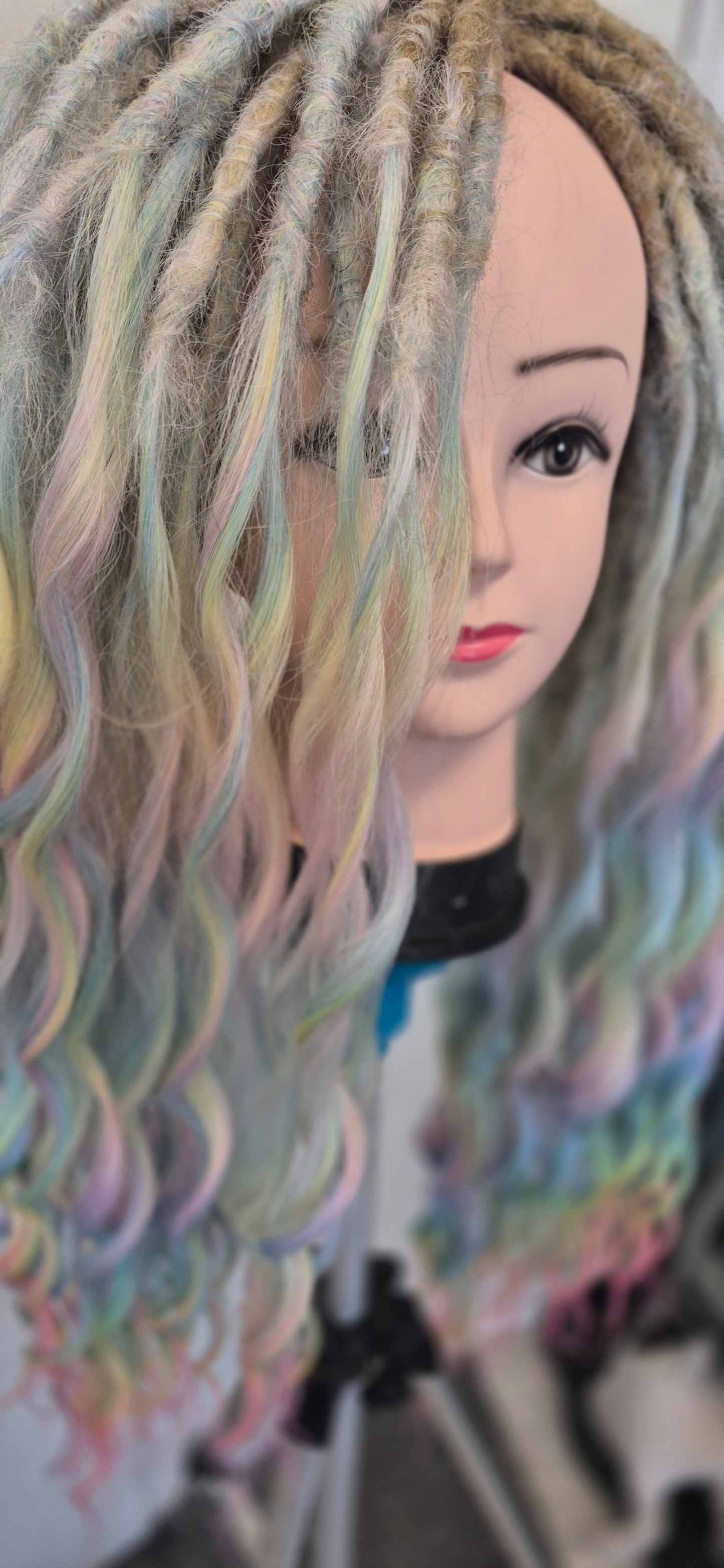Pastel rainbow mermaid dreads