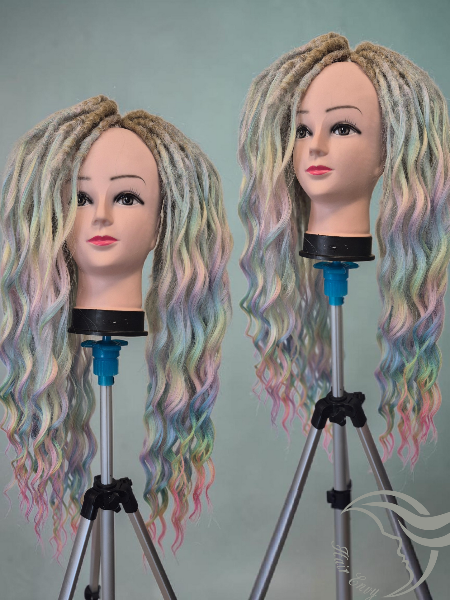 Pastel rainbow mermaid dreads