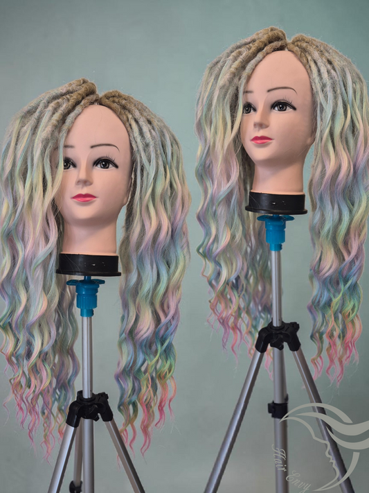Pastel rainbow mermaid dreads