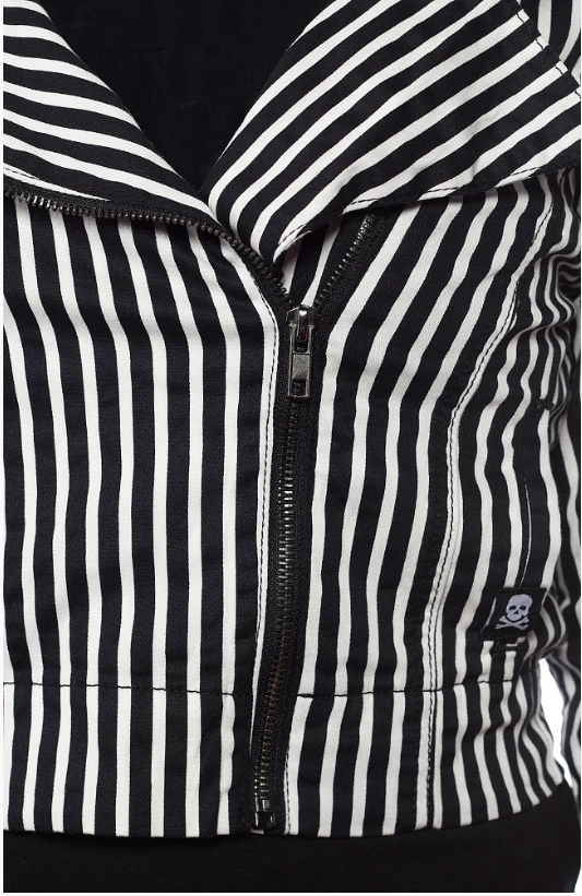 Striped Moto Jacket