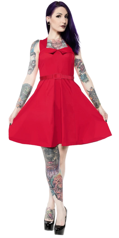 Veronica Swing Dress Red