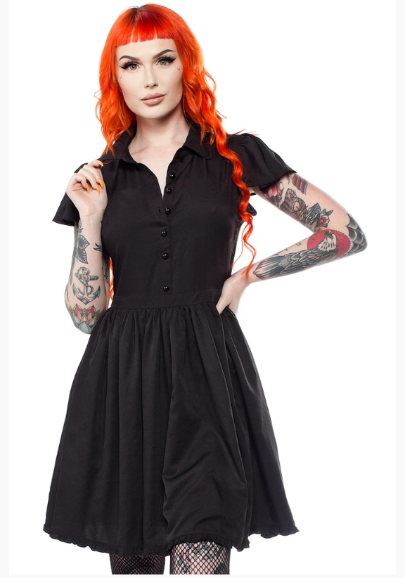 Blackest Black Lydia Dress